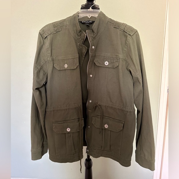 Baccini Military Style women’s Jacket in green Olive. Size Medium. NWOT - Picture 2 of 12
